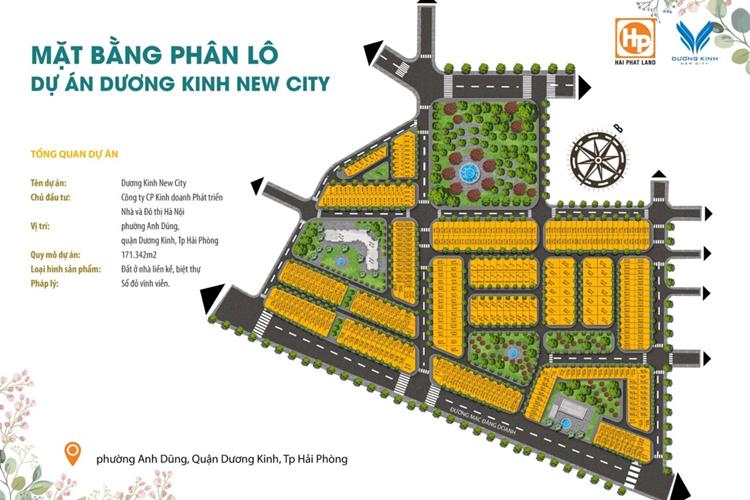 Mặt bằng phân lô dự án đất nền Dương Kinh New City Hải Phòng