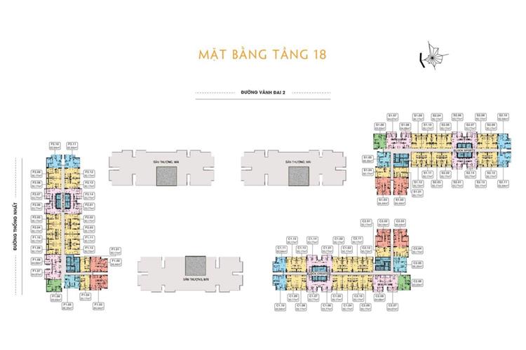 Mặt bằng tầng 18 dự án căn hộ 9x Next Gen Bình Dương