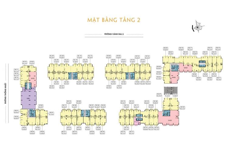 Mặt bằng tầng 2 dự án căn hộ 9x Next Gen Bình Dương