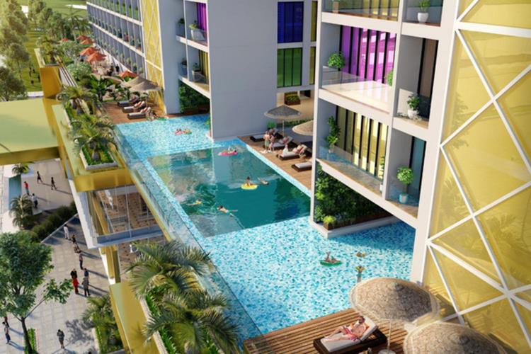 Hồ bơi dự án căn hộ Dolce Penisola Quảng Bình