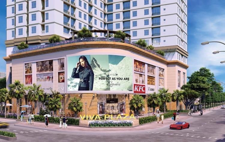 Cổng chính dự án căn hộ Viva Plaza Quận 7 