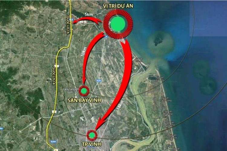 Vị trí dự án Golden City Resort Cửa Lò Nghệ An