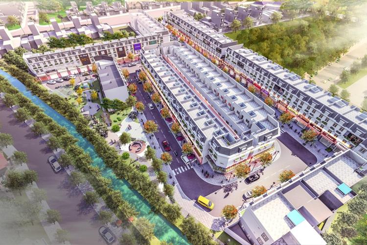 Phối cảnh dự án nhà phố Đại Phát Mall Town Bình Dương