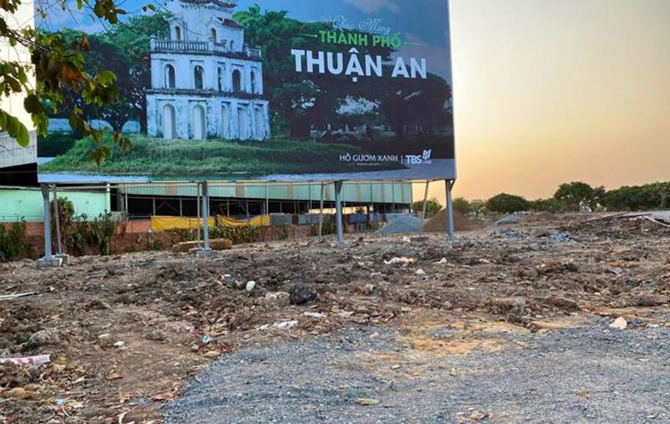 Hình ảnh thực tế dự án Hồ Gươm Thuận An City Bình Dương