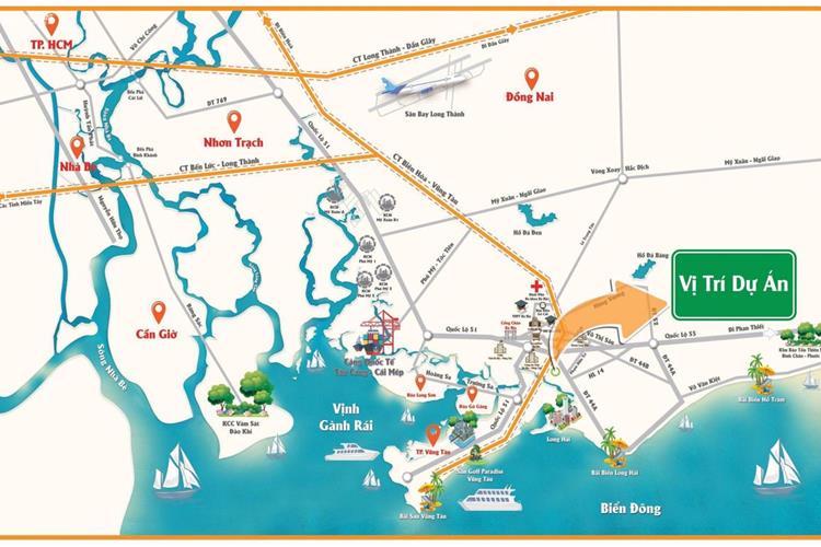 Vị trí dự án Khu dân cư Long Điền Bà Rịa 