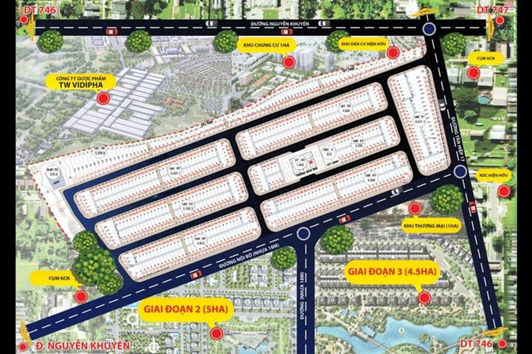 Mặt bằng Khu nhà ở Thái Bình Dương (Vision City) Tân Uyên Bình Dương