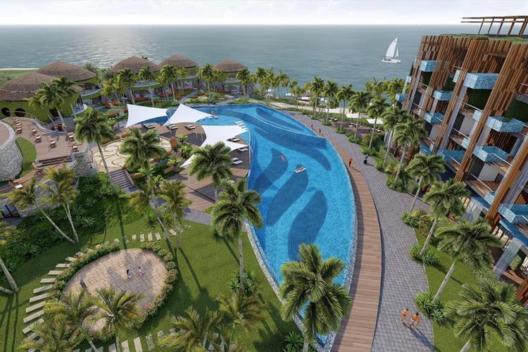 Hồ bơi dự án căn hộ Swiss-Belresort Eagles Mũi Né