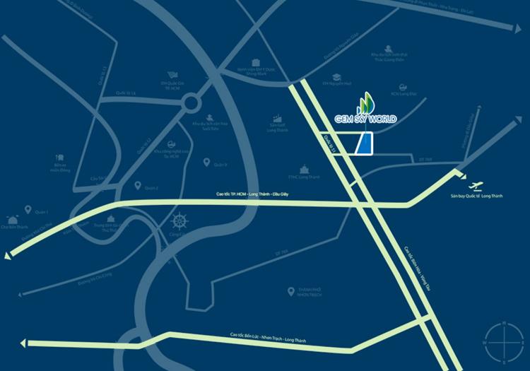 Vị trí dự án Gem Sky World