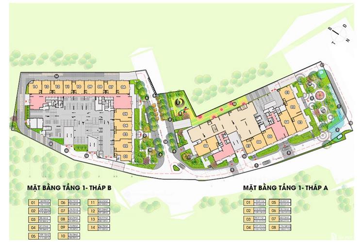 Mặt bằng dự án căn hộ Opal Skyline Lái Thiêu Bình Dương