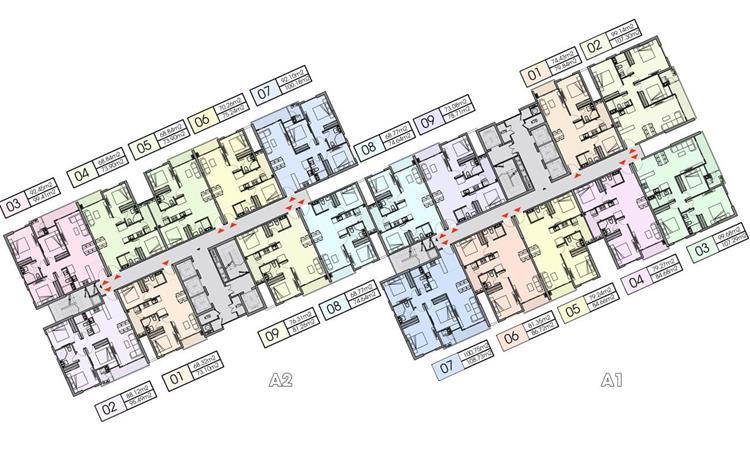 Mặt bằng điển hình dự án căn hộ Opal Skyline Lái Thiêu Bình Dương