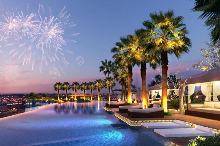 Hồ bơi dự án căn hộ Opal Skyline Lái Thiêu Bình Dương