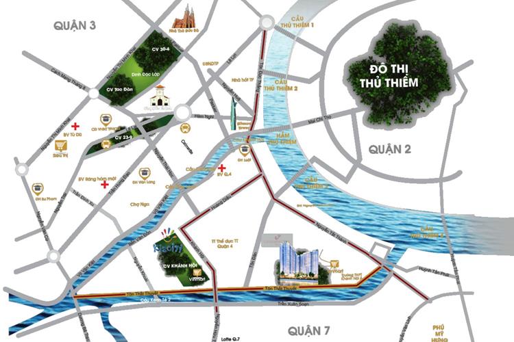 Vị trí dự án căn hộ Charmington Iris Quận 4 