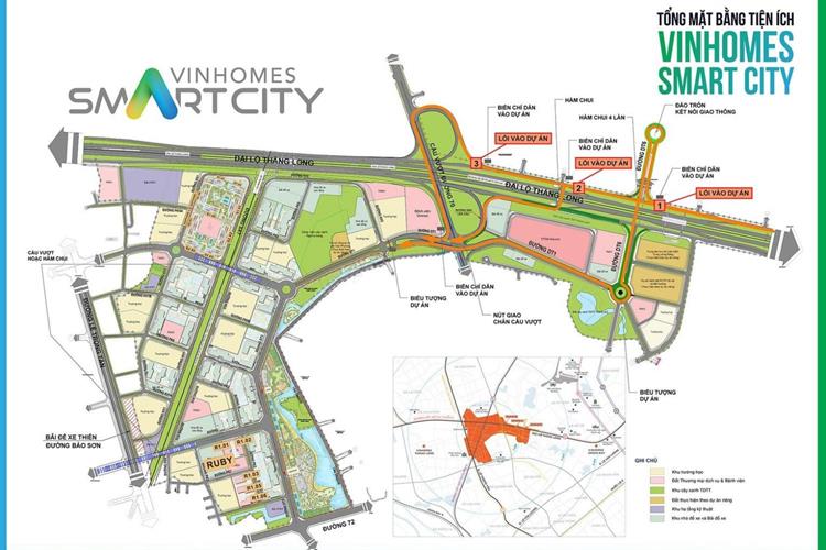 Mặt bằng tổng thể dự án chung cư Vinhomes Smart City Tây Mỗ 