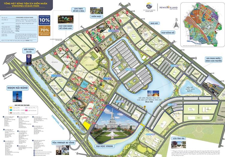 Mặt bằng dự án Vinhomes Ocean Park Gia Lâm