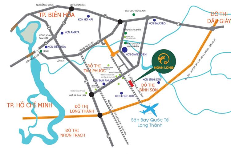 Vị trí dự án Khu dân cư Ngân Long