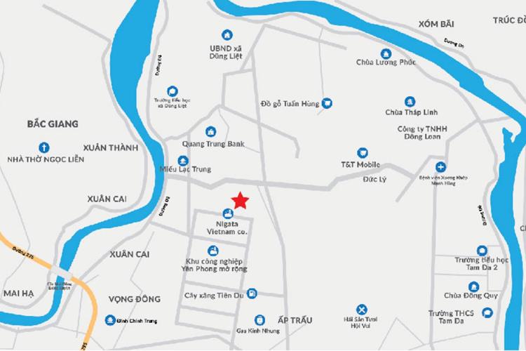 Vị trí dự án Dũng Liệt Green City 