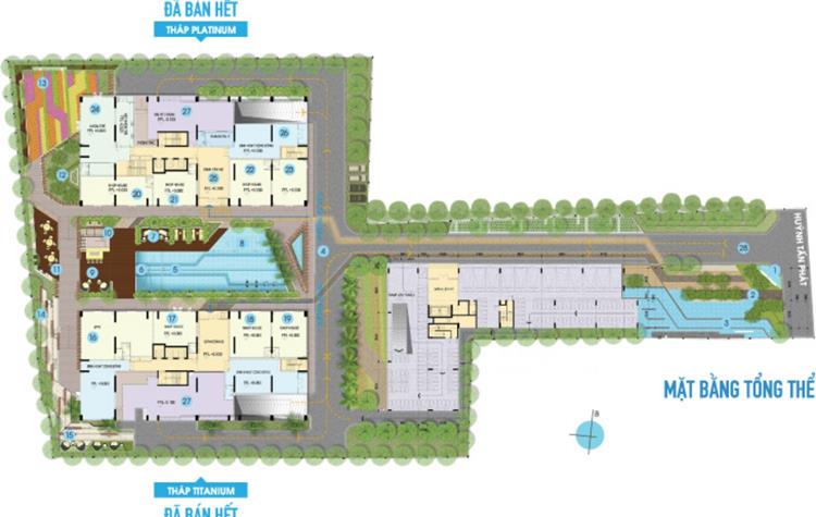 Mặt bằng tổng thể dự án căn hộ Luxcity Officetel Quận 7