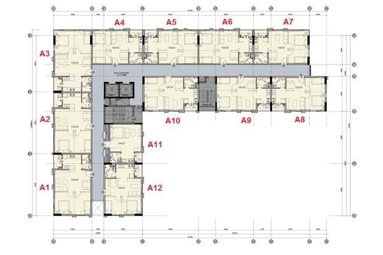 Mặt bằng điển hình dự án căn hộ Luxcity Officetel Quận 7