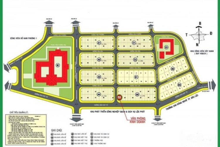 Mặt bằng phân lô dự án Nam Phương City Bảo Lộc Lâm Đồng