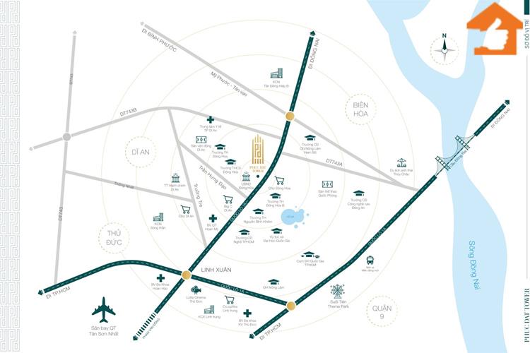 Vị trí dự án căn hộ Phúc Đạt Tower