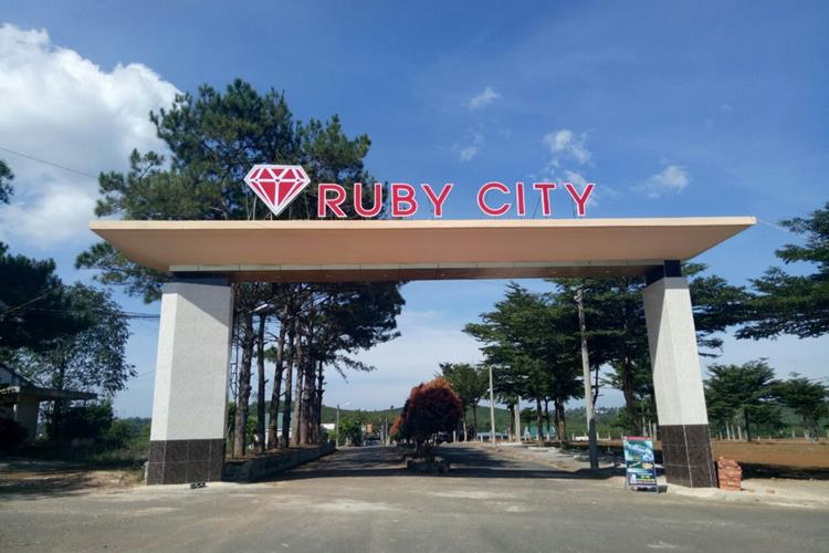 Cổng chính dự án Ruby City Bảo Lộc Lâm Đồng