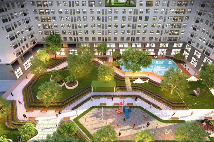 Công viên trung tâm dự án căn hộ Bcons Garden Bình Dương