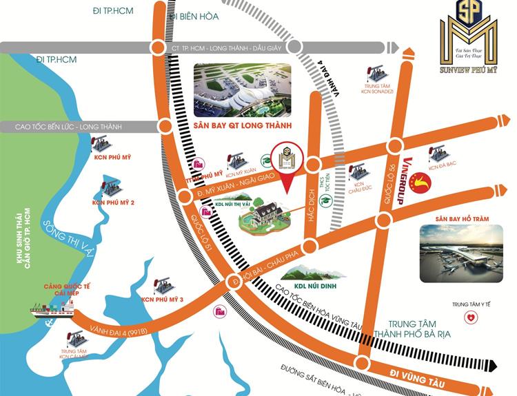 Vị trí dự án Sunview Phú Mỹ