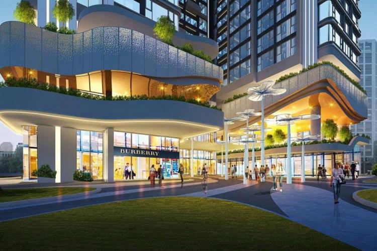 Cổng chính dự án chung cư Hoàng Huy Grand Tower