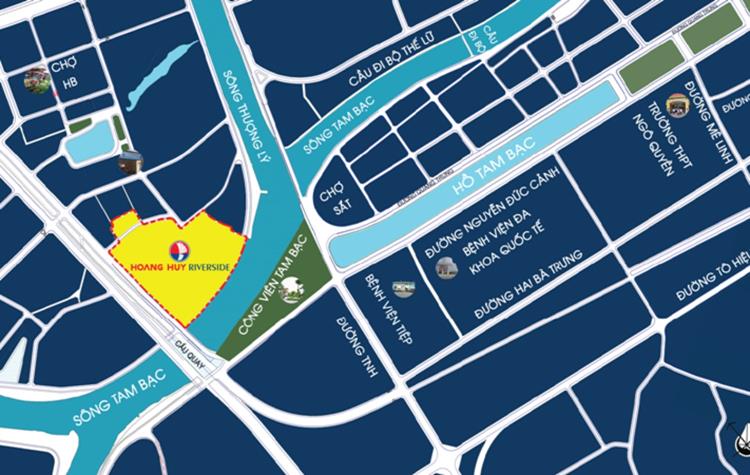 Vị trí dự án Hoàng Huy Riverside Hải Phòng
