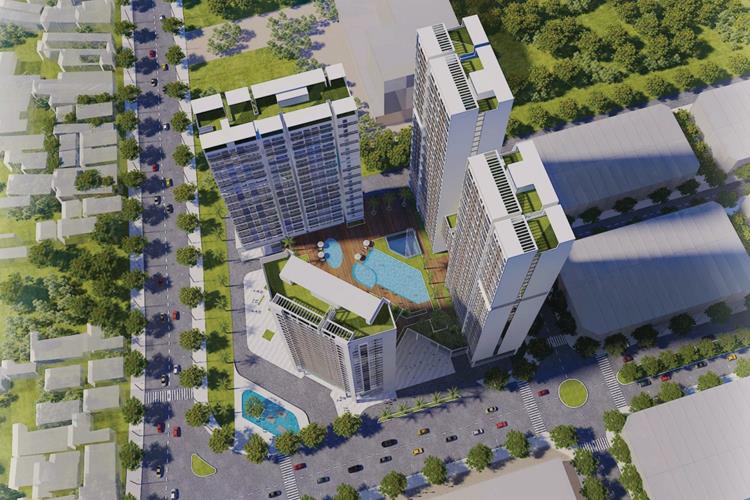 Phối cảnh mặt bằng chính thức tại dự án căn hộ Green Tower Dĩ An