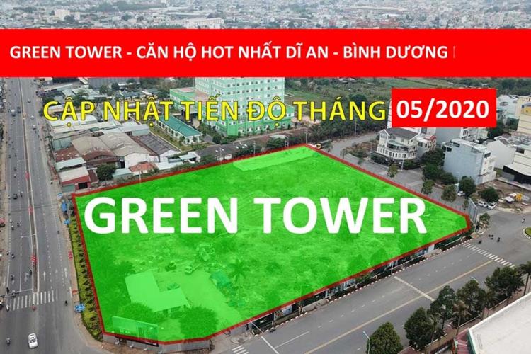 Tiến độ thi công dự án căn hộ Green Tower Dĩ An
