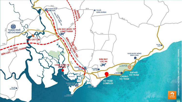 Vị trí dự án căn hộ Hồ Tràm Complex
