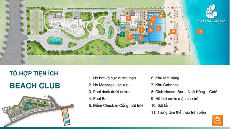 Tổ hợp tiện ích dự án căn hộ Hồ Tràm Complex
