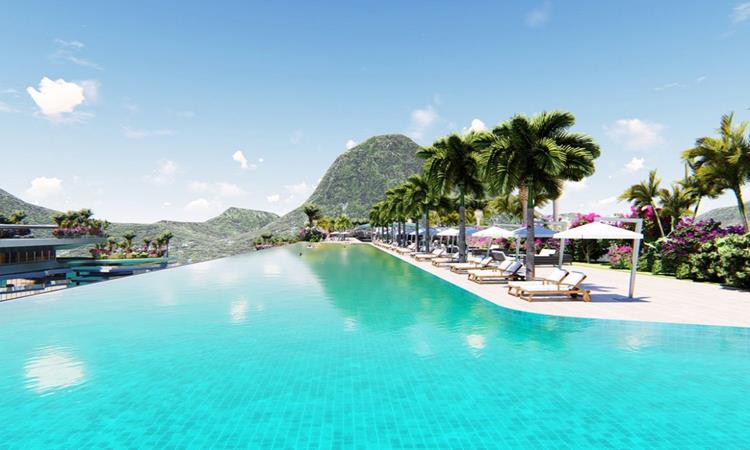 Hồ bơi của dự án căn hộ The Aston Nha Trang