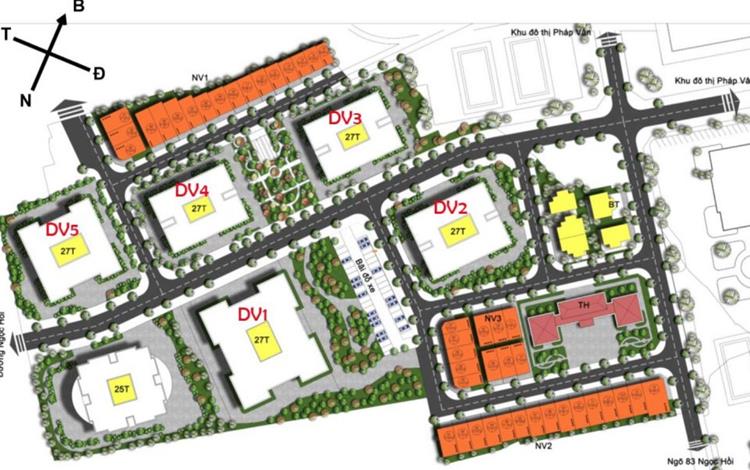 Mặt bằng điển hình dự án chung cư Rose Town Hà Nội