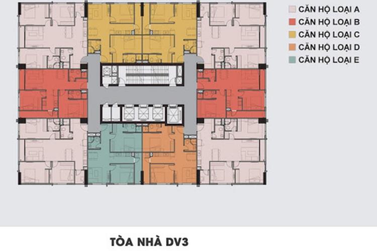 Mặt bằng toà nhà DV3 dự án chung cư Rose Town Hà Nội