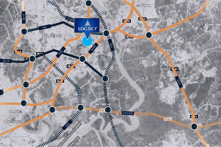 Vị trí dự án căn hộ LDG Sky
