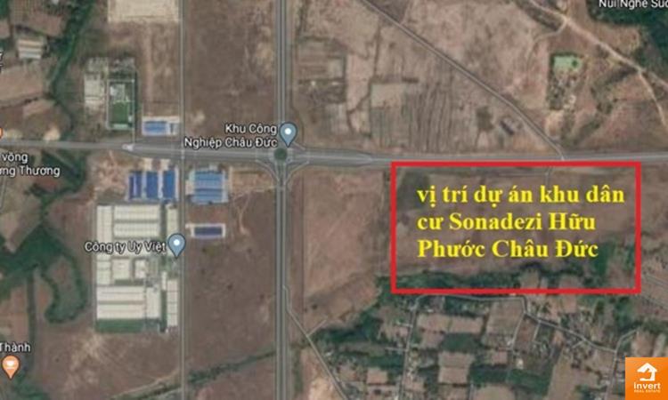 Vị trí dự án Sonadezi Châu Đức