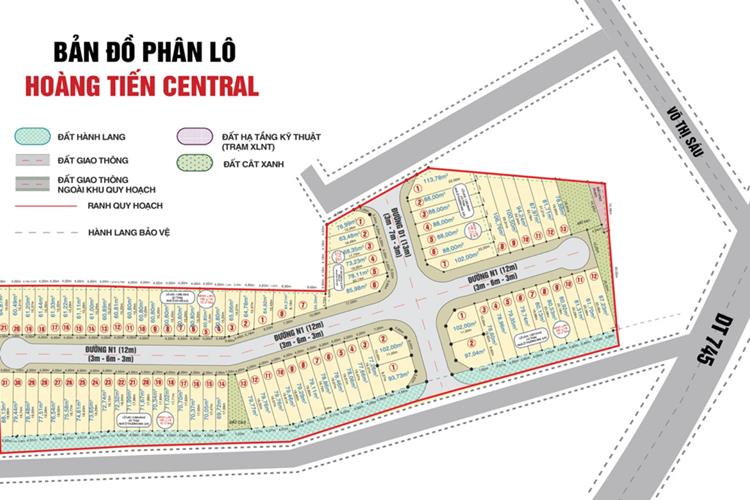 Mặt bằng dự án Hoàng Tiến Central Tân Uyên