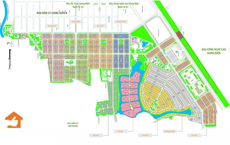 Mặt bằng phân lô dự án khu đô thị The Viva City Giang Điền