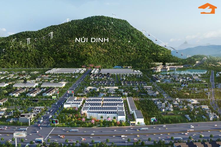 Phối cảnh dự án Galaxy Boulevard liền kề núi Dinh