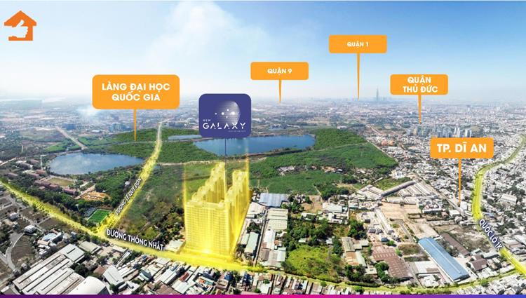 Vị trí dự án căn hộ New Galaxy Bình Dương