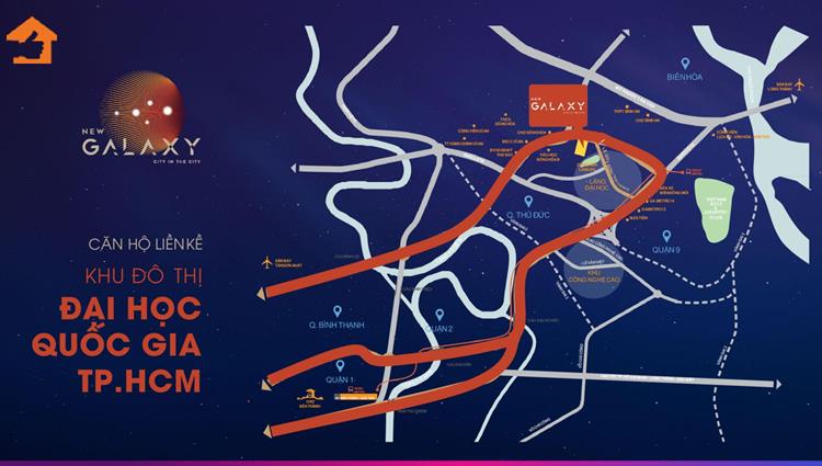 Vị trí dự án căn hộ New Galaxy Bình Dương