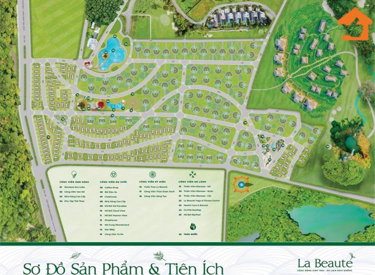 Mặt bằng phân lô đất nền dự án La BEAUTE' Bảo Lộc