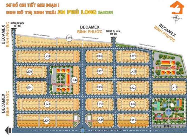Mặt bẳng dự án An Phú Long Garden giai đoạn 1