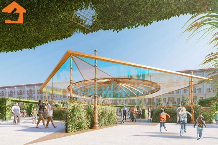 Phối cảnh công viên tại dự án Happy Center Land Bình Dương