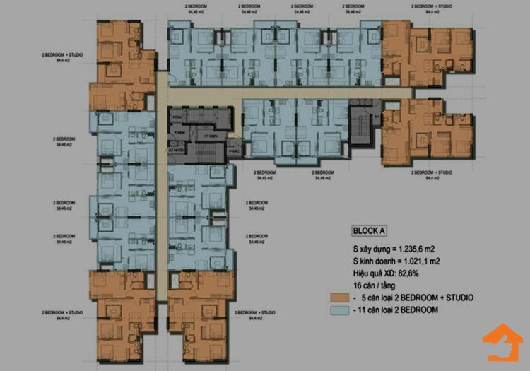 Mặt bằng Block A dự án căn hộ NBB II City Gate 5