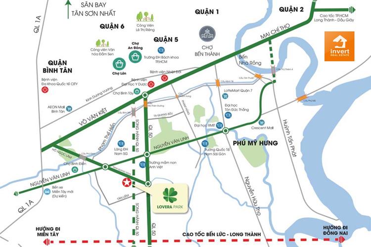 Vị trí dự án Lovera Premier tại Bình Chánh