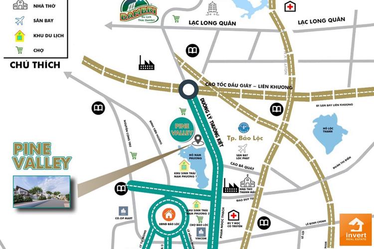 Vị trí dự án đất nền Pine Valley Bảo Lộc