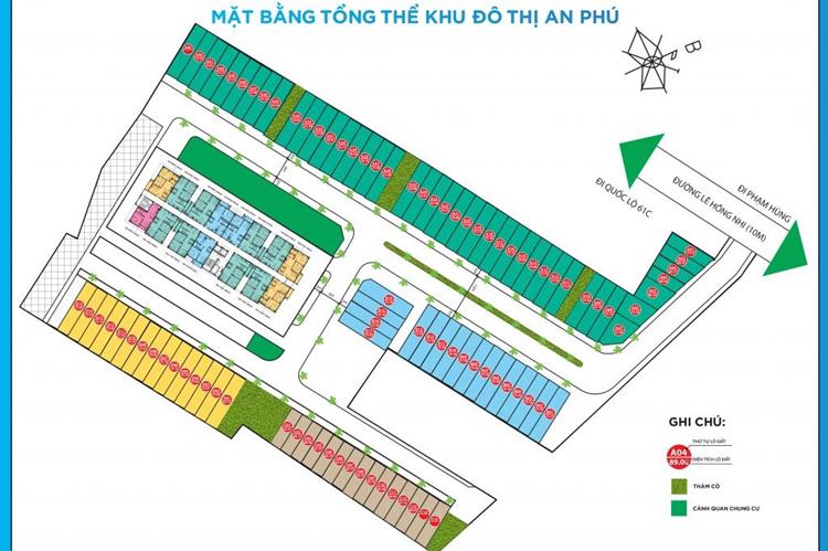 Mặt bằng phân lô dự án Khu đô thị An Phú Cần Thơ